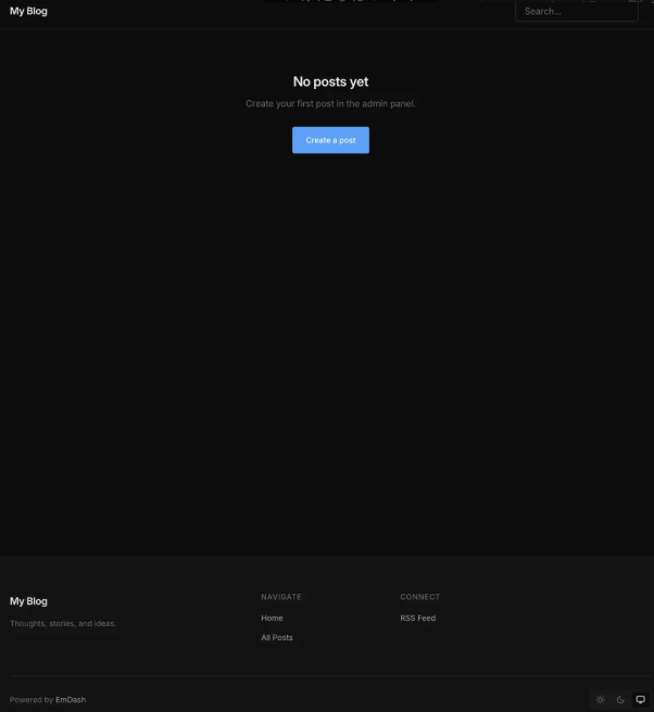 ブログ初期画面