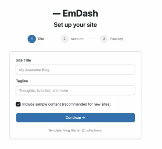 管理画面の初期画面